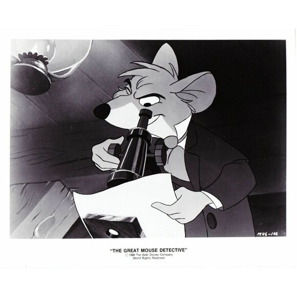 Basil Of Baker Street Promo Photograph Disney The Great Mouse Detective 1986 - Picture 1 of 1